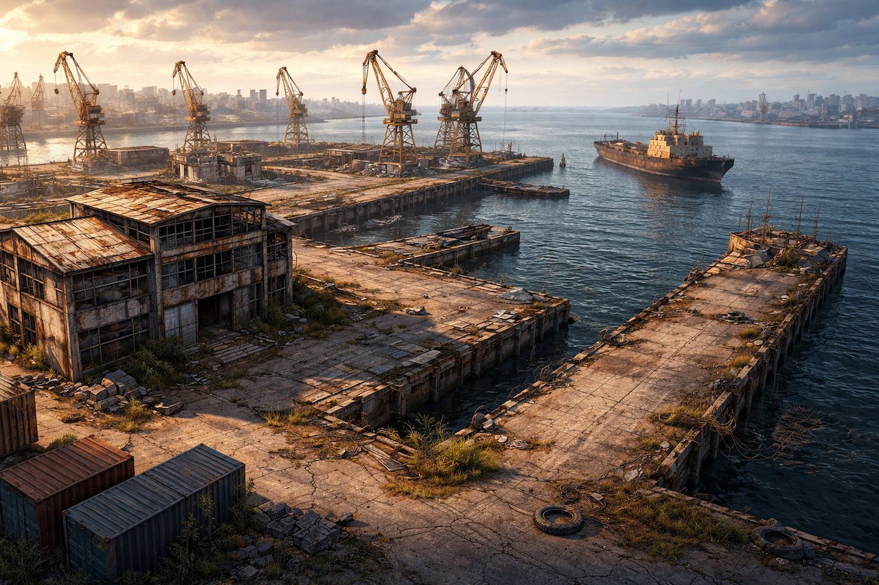 Ukrainian ports on war